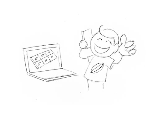 Freigabe von 3D-Schokoladendesign