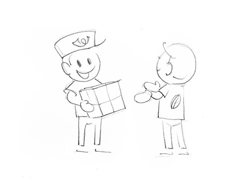 Nach etwa drei Wochen werden die Schokoladenformen mit personalisiertem Logo geliefert